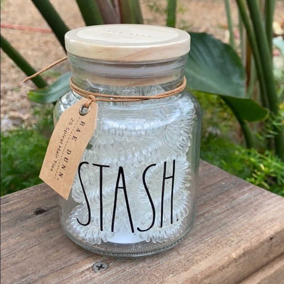 Rae Dunn Other New Rae Dunn Stash Jar With Coiled Hair Ties Poshmark